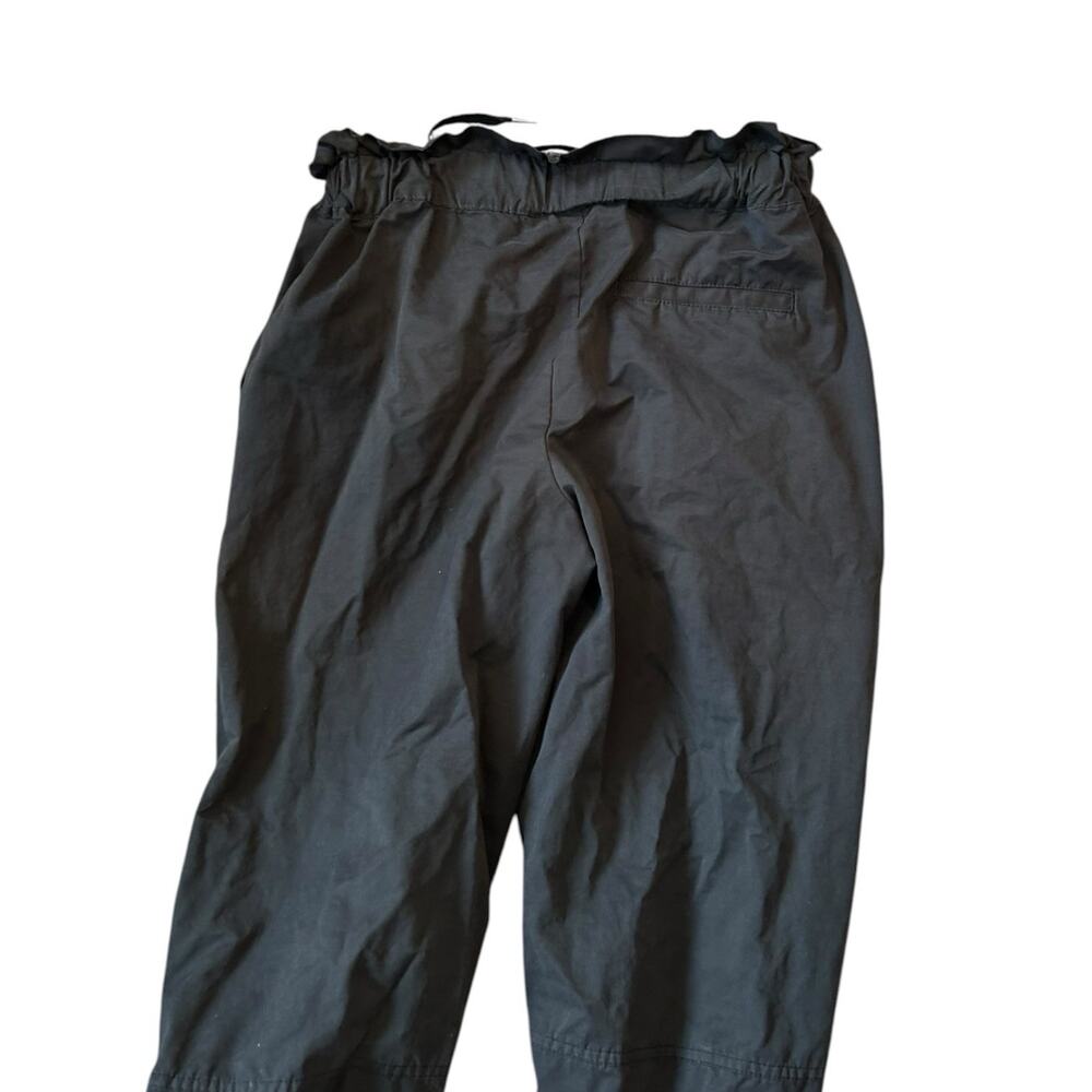 Urban Outfitters Black Ruffle Waist Joggers Sz M Clean Girl Minimalist - Picture 7 of 16
